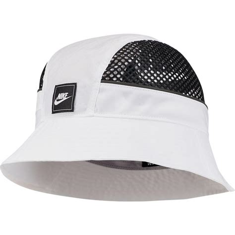 Hats Mens Nike Sportswear Mesh Bucket Hat White — Carmel Judaica
