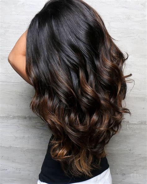 Subtle Golden Brown Highlights For Black Hair Brown Hair With