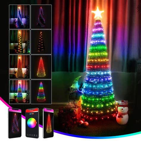 5ft Collapsible Christmas Tree With Lights Bluetooth Smart App Control