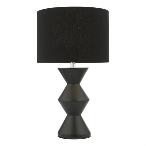 Dar Max Black Ceramic Table Lamp Cp Lighting And Interiors