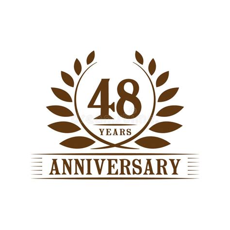 48 Years Anniversary Celebration Logo 48th Anniversary Luxury Design