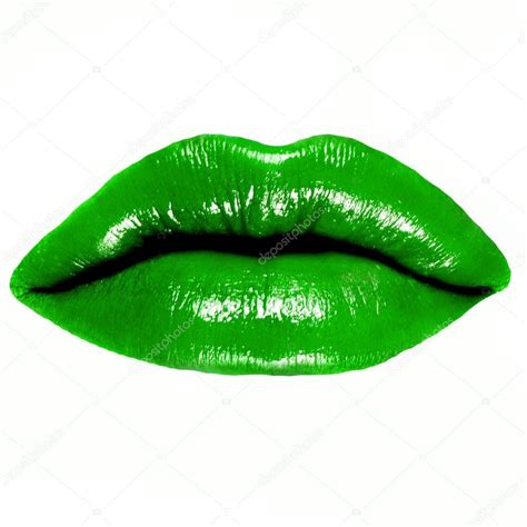 Green Lips Clipart Psd