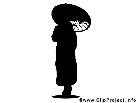 Japanese Girl Silhouette Clip Art