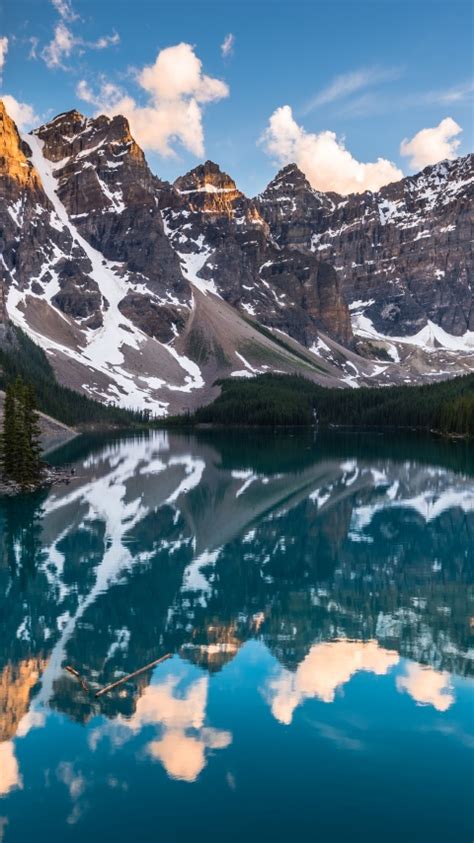 Moraine Lake Wallpaper 4k Canada Reflection Sunset Water Landscape