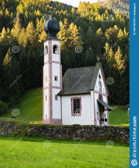 St Johann Church Santa Maddalena Dolomites Italy Stock Image Image