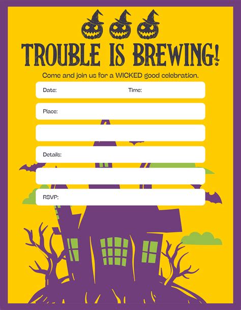 15 Best Printable Halloween Invitations Templates Blank Pdf For Free At