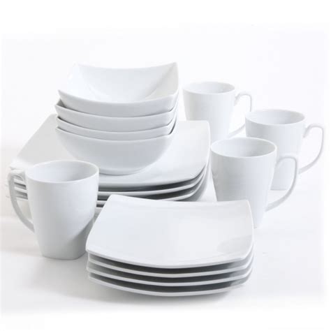 There are 823 dishware set for sale on etsy, and they cost £44.62 on average. Monarch White Square Dinnerware Set | Dinnerware Sets ...