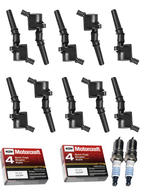 Set Of 10 Isa Ignition Coil And Motorcraft Spark Plugs Compatible With