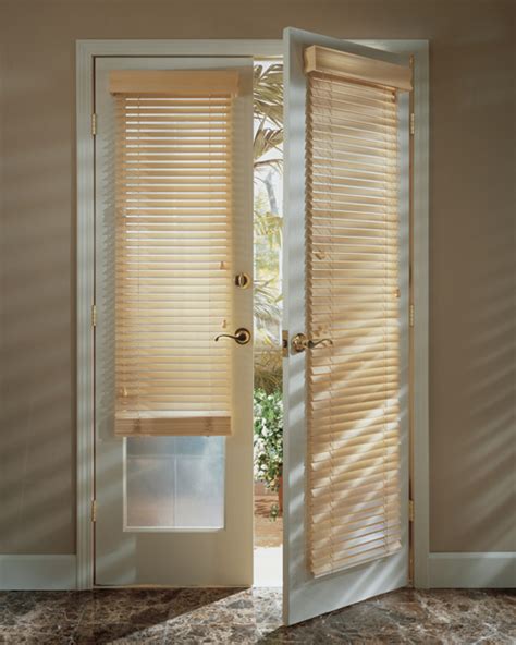 Shutters are great for french doors, but they're not everyone's style. Window Coverings for your Doors - Blinds Etc. - Blinds Etc.