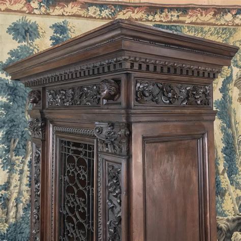 Get organized with a walnut cabinet. Antique Italian Renaissance Walnut Curio Cabinet For Sale ...