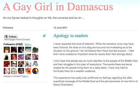 The Story Of A Gay Girl In Damascus Or A Straight Guy