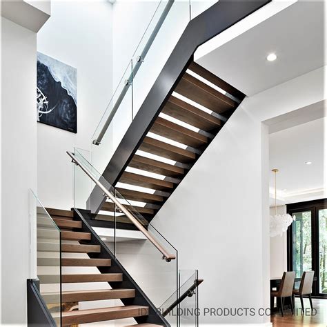 Prefabricated Indoor Modern House Stair U Shape Stairs With Solid Oak