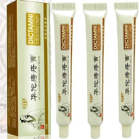 3 pack huatuo hemorrhoids cream dictamni antibacterial cream chinese herbal hemorrhoids