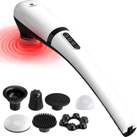 2600 mah handheld deep tissue massager with heat for muscles back foot neck shoulder leg