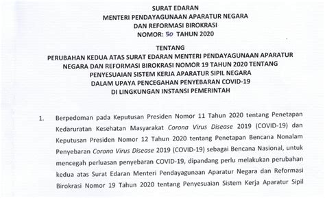 View this post on instagram. Sekretariat Kabinet Republik Indonesia | Menteri PANRB Terbitkan SE Perpanjangan WFH ASN Sampai ...