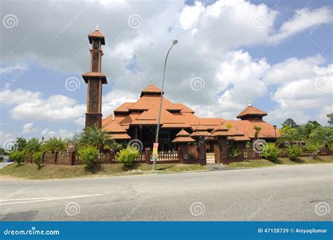 Ulul Albab Mosque Masjid Kayu Seberang Jertih In Terengganu Editorial
