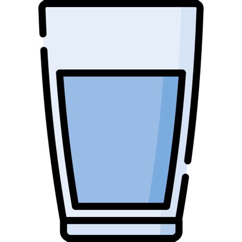 glass of water special lineal color icon
