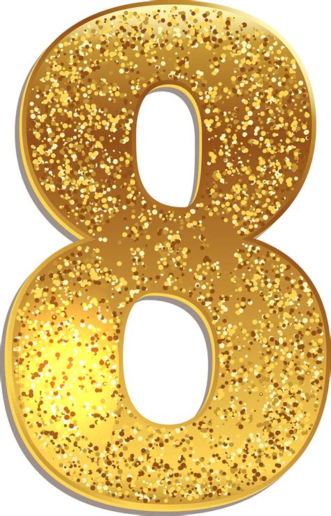 Gold Number Nine Png Clipart Image Gold Number Clip Art Numbers My