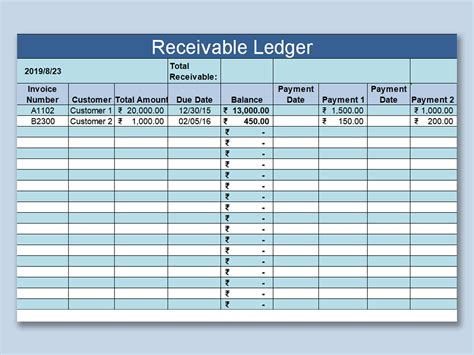 Accounts Payable Ledger Template Collection