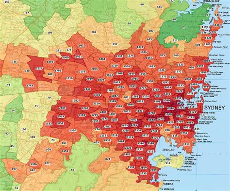 Populationdensitysydney Mapmakers Australia