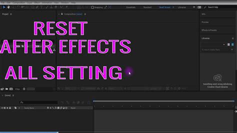 50 minutes of course with 5 sections and 7 lectures. Adobe After Effects CC: How To Reset To Its Default Layout ...