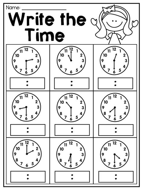 Telling Time Worksheet 1st Grade