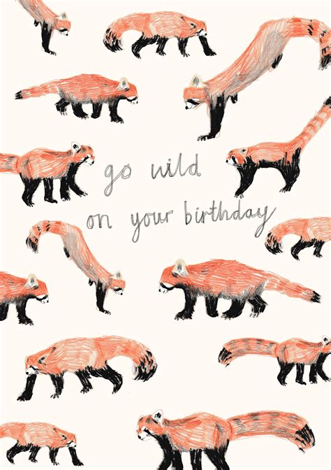 Red Panda Birthday Card Perfect For Animal Lovers Wild Etsy Australia