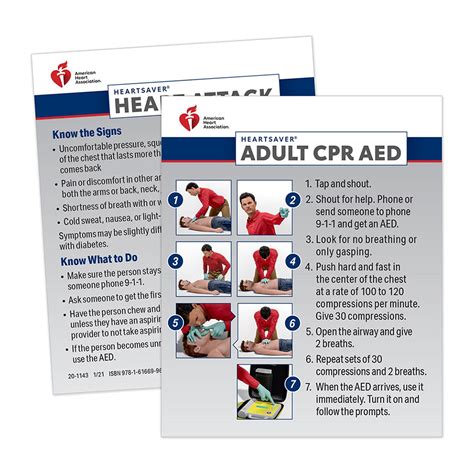 Aha 2020 Heartsaver Adult Cpr And Aed 100 Wallet Cards
