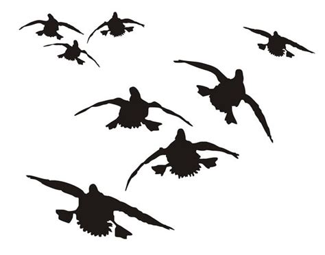 Ducks Flying Silhouette V7 Decal Sticker