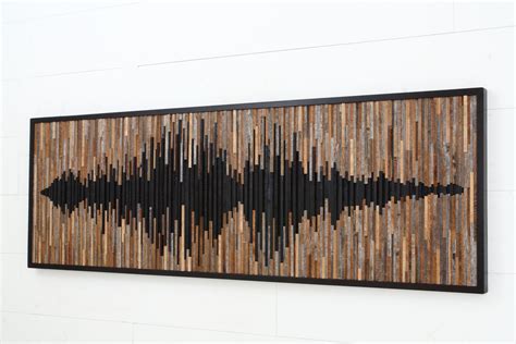 This is the most challenging part of the diy because you need to gain access to a program that can produce the image of a soundwave such as audio or video editing. Sound Wave Sculpture abstract sound wave reclaimed wood ...