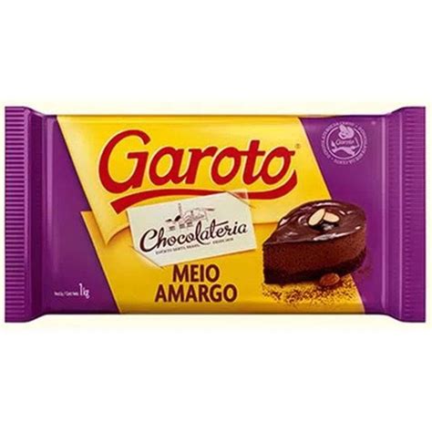Barra Chocolate Meio Amargo 1kg Garoto Casas Bahia
