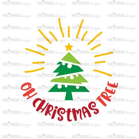 Oh Christmas Tree Christmas Tree Svg Tree With Star Svg Etsy Australia