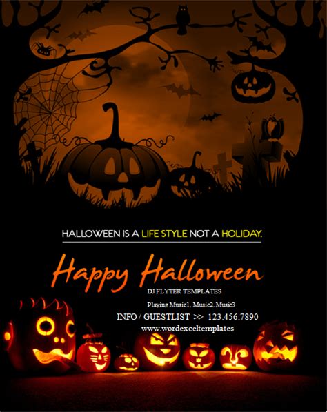 Ms Word Halloween Party Flyer Templates Word And Excel Templates