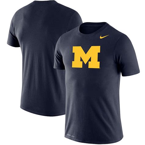 Mens Nike Navy Michigan Wolverines School Logo Legend Performance T Shirt
