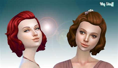 My Sims 4 Blog Medium Curly Hair For Males And Females By Kiara24 0fb