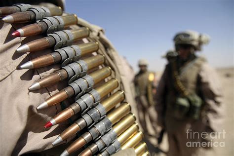 Belts Of 50 Caliber Ammunition Hang Photograph By Stocktrek Images