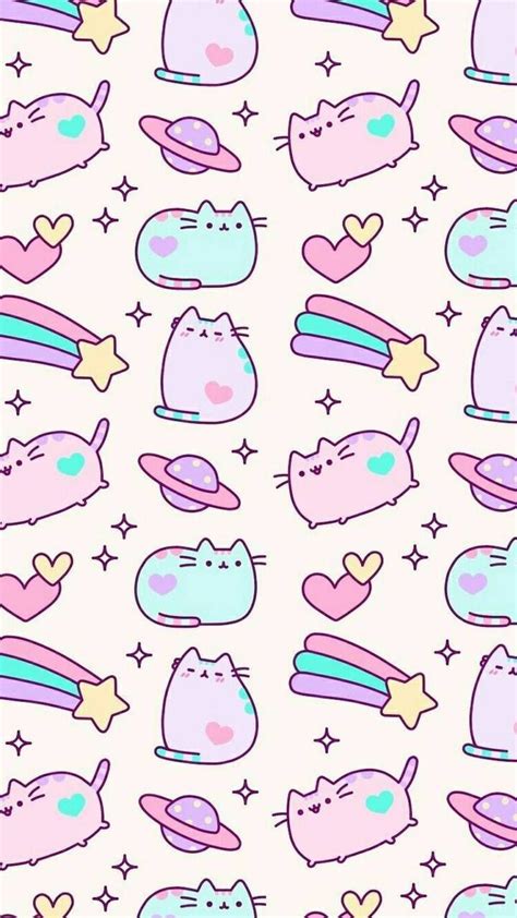 Download Pastel Pusheen Wallpaper Pusheen Cute Cat Phone Wallpaper