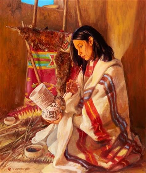 Artwork By Hubert Wackermann Stella S Pot Acoma Pueblo Made Of Oil On Canvas Native American