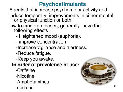 Ppt Cns Stimulants Cerebral Stimulants Psychostimulants