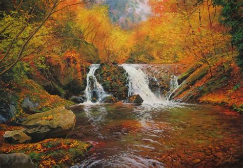 Картины живопись Waterfall Автор Viktor Nikolaevich Yushkevich