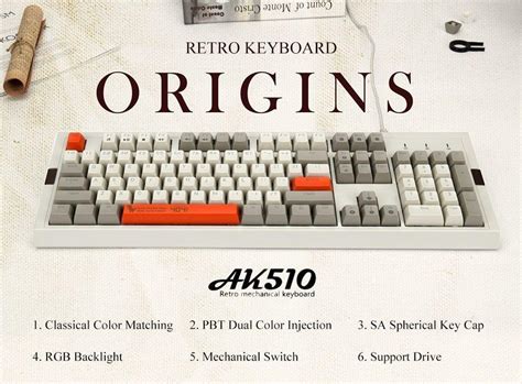 Ajazz Ak510 Retro Game Wired Rgb Mechanical Keyboard 104 Ke Linio