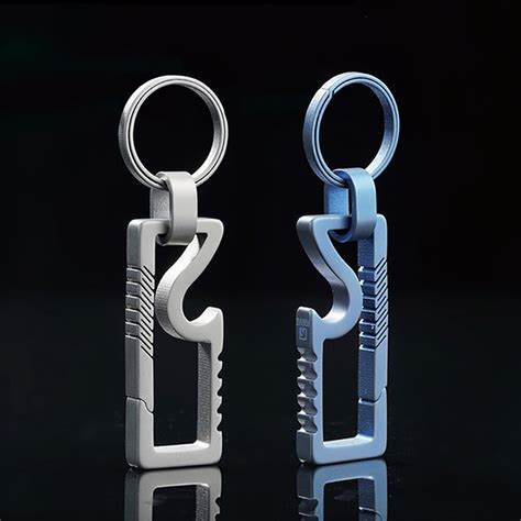 Real Titanium Men Car Key Chain Holder Lovers Super Lightweight