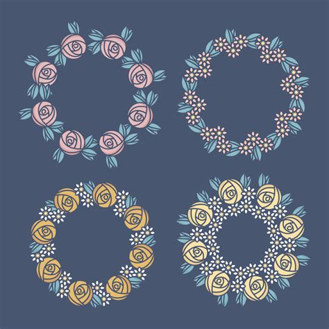 Vector Floral Wreaths 206194 Vector Art At Vecteezy