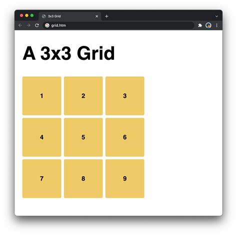 Creating A 3x3 Grid