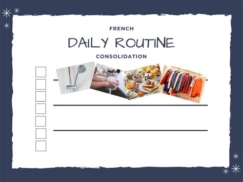 French Daily Routine La Routine Quotidienne Teaching Resources