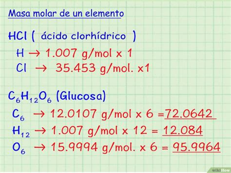 Cómo Calcular La Masa Molar 7 Pasos Con Imágenes