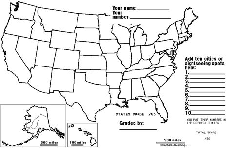 Blank United States Map Test Printable