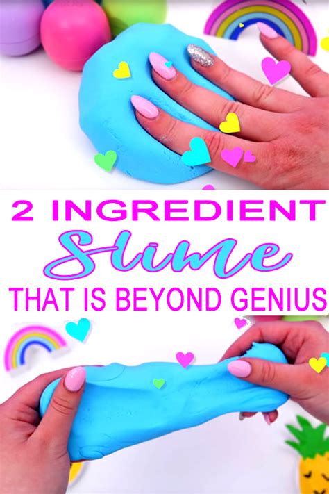 Diy 2 Ingredient Slime Recipe How To Make Homemade No Glue Or Borax Slime Diy Slime Recipe