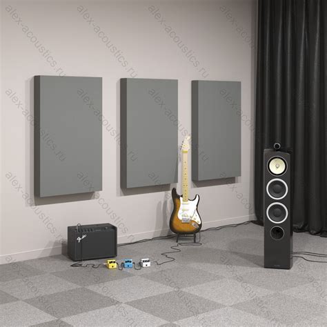 Акустические панели для кинотеатров купить - Pro-A grey (104x64x10)