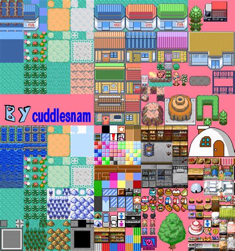 Pokemon Town Tileset On Rpg Maker 2003 By Cuddlesnam On Deviantart